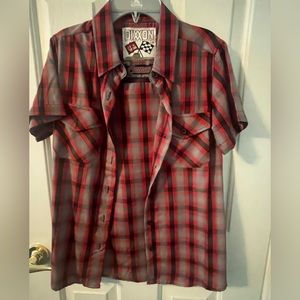 Dixxon women’s short sleeve button down shirt